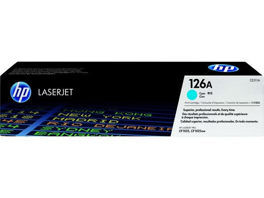 HP 126A (CE310A / CE311A / CE312A / CE313A ) Black / Cyan / Magenta / Yellow Original Cartridge - Hewlett-Packard