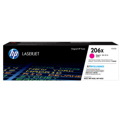 HP 206X (W2110 / W2111A/ W2112A / W2113X ) Black / Cyan / Magenta / Yellow Original Cartridge - Hewlett-Packard