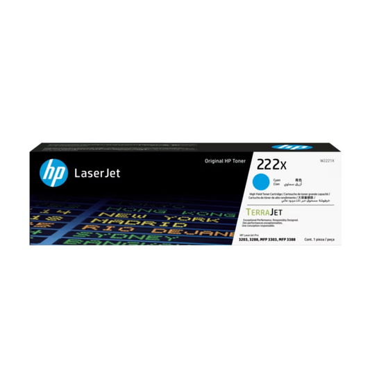 HP 222X (W2220 / W2221A/ W2222A / W2223X ) Black / Cyan / Magenta / Yellow Original Cartridge - Hewlett-Packard