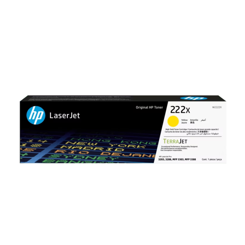 HP 222X (W2220 / W2221A/ W2222A / W2223X ) Black / Cyan / Magenta / Yellow Original Cartridge - Hewlett-Packard