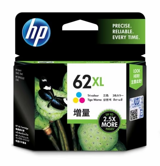 HP 62XL Black & Colour Original Ink Cartridge - Hewlett-Packard