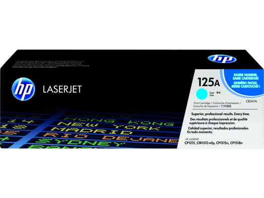 HP 125A (CB-540A / CB-541A / CB-542A / CB-543A ) Black / Cyan / Magenta / Yellow Original Cartridge - Hewlett-Packard