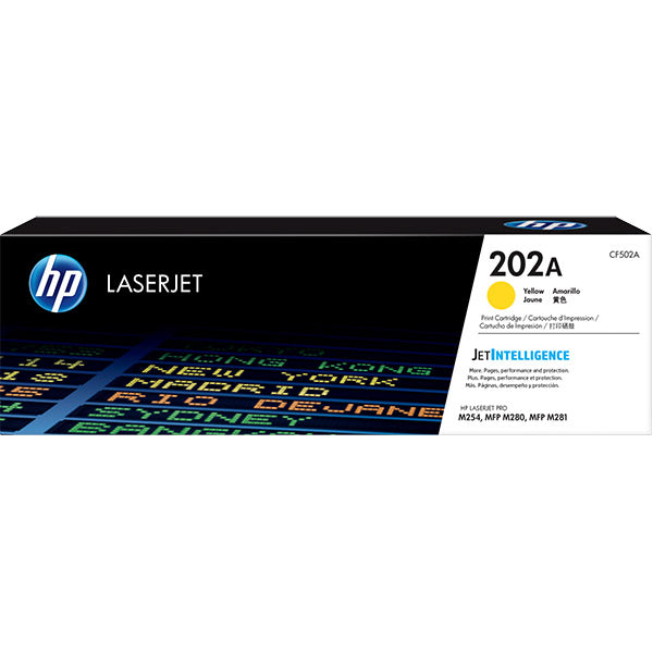 HP 202A (CF-500A / CF-501A / CF-502A / CF-503A ) Black / Cyan / Magenta / Yellow Original Cartridge - Hewlett-Packard