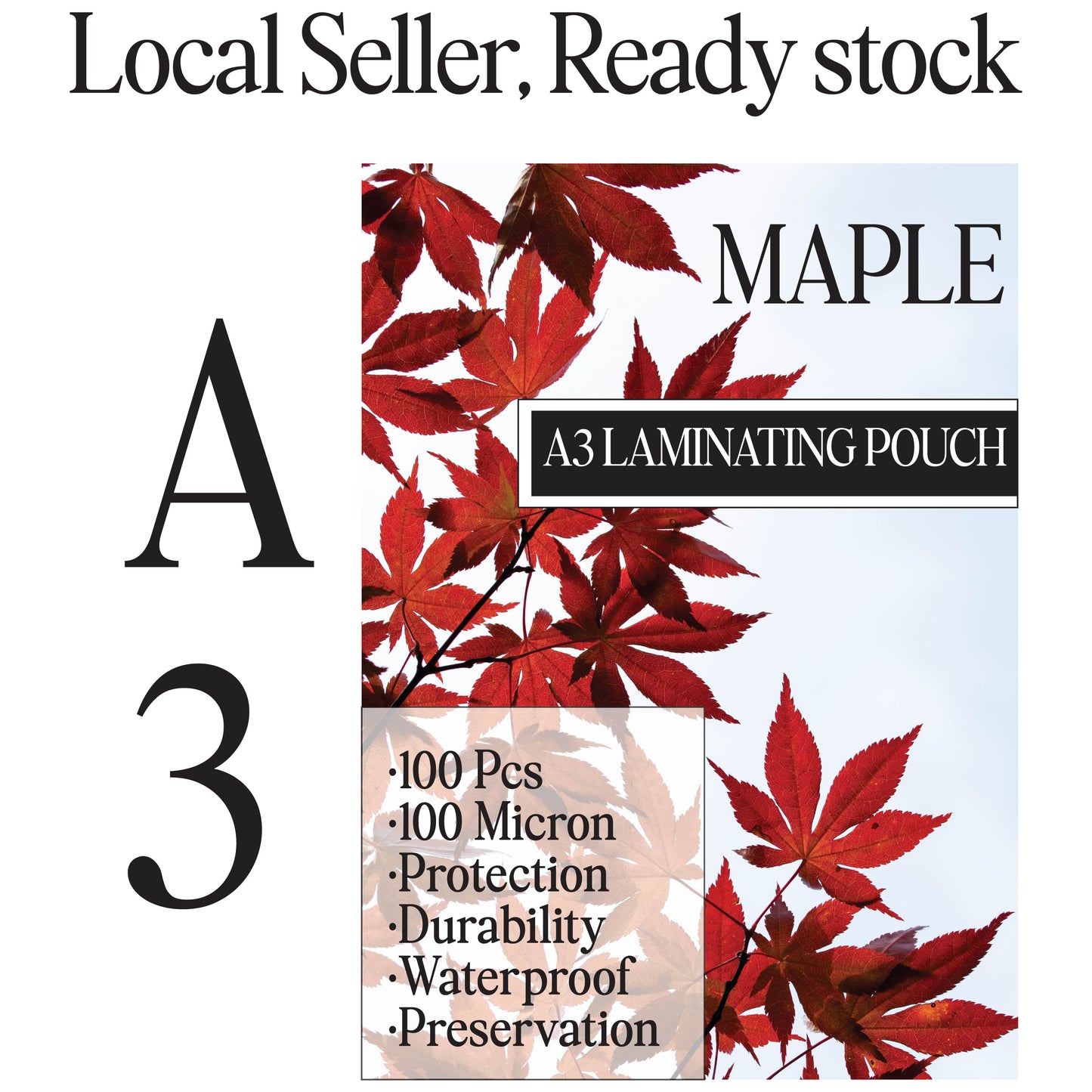 Maple Laminating Pouches A4/A3