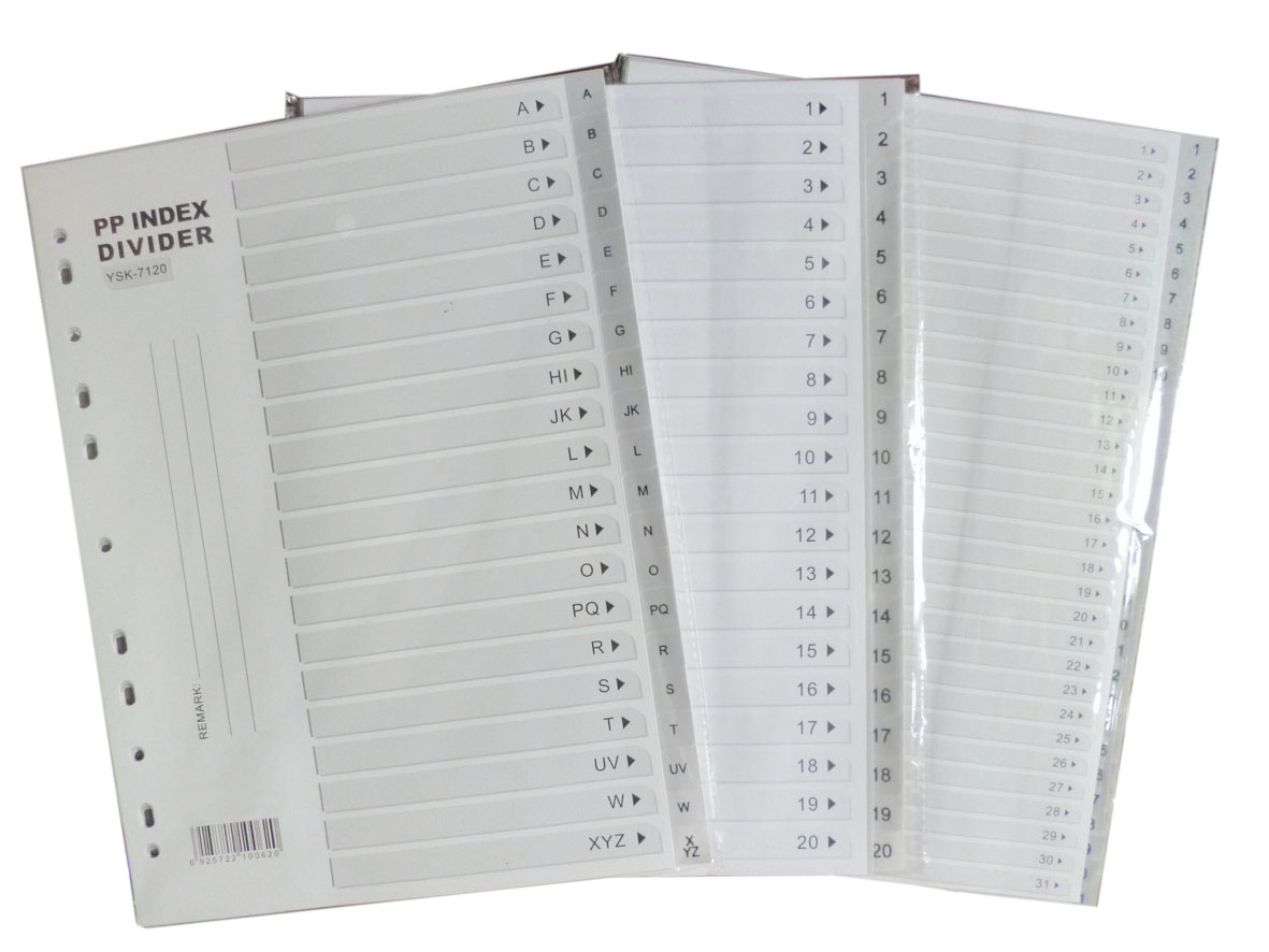 A-Z ( GREY ) Index Plastic Divider ( YSK - 07120 )