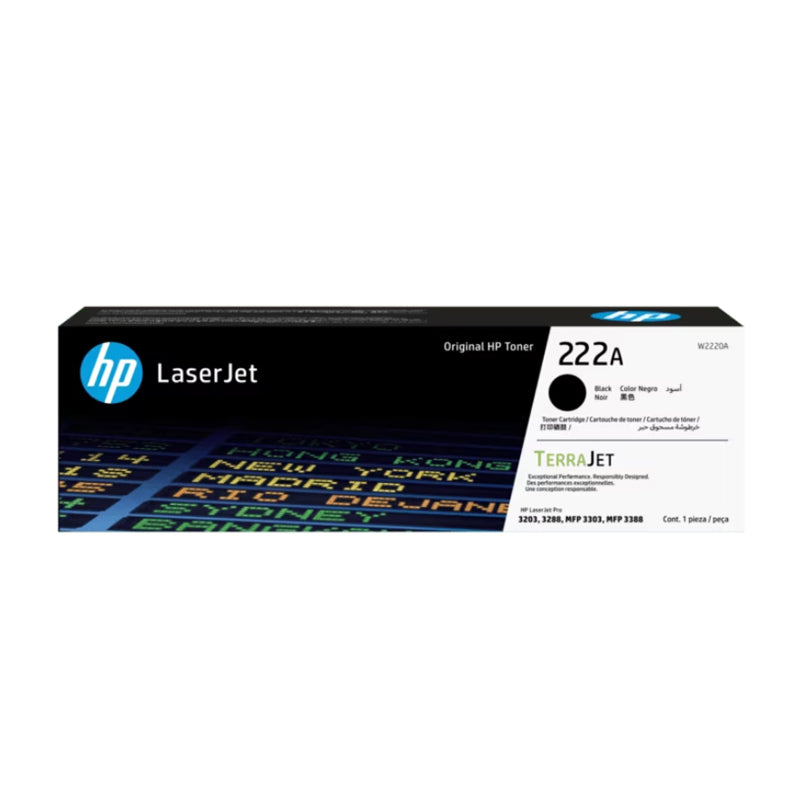 HP 222A (W2220 / W2221A/ W2222A / W2223A ) Black / Cyan / Magenta / Yellow Original Cartridge - Hewlett-Packard