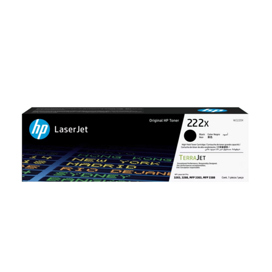 HP 222X (W2220 / W2221A/ W2222A / W2223X ) Black / Cyan / Magenta / Yellow Original Cartridge - Hewlett-Packard