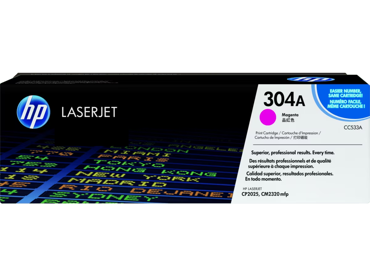 HP 304A (CC530A / CC531A / CC532A / CC533A ) Black / Cyan / Magenta / Yellow Original Cartridge - Hewlett-Packard