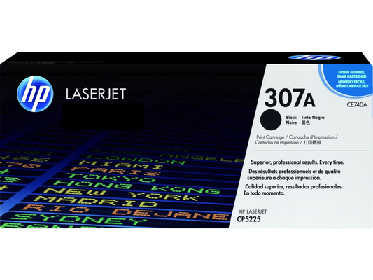 HP 307A (CE740A / CE741A / CE742A / CE743A ) Black / Cyan / Magenta / Yellow Original Cartridge - Hewlett-Packard