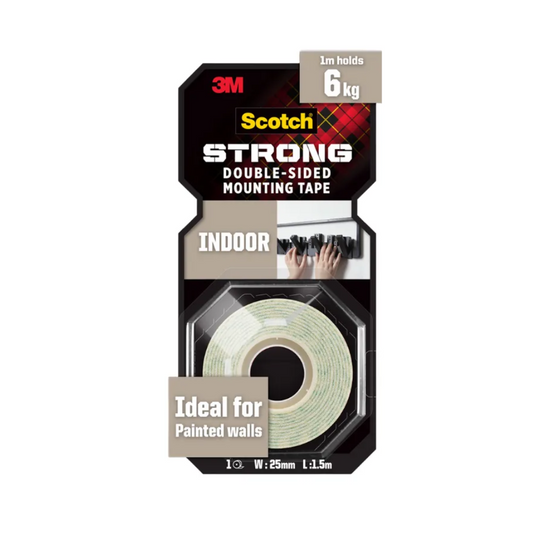 3M Scotch Indoor Double Sided Mounting Tape 25mm x 1.5m (3M-110-S25)
