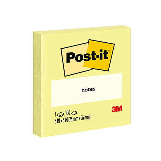 3M POST IT ( 654 ) YELLOW NOTES 3" X 3" - 100 Sheets/Pad