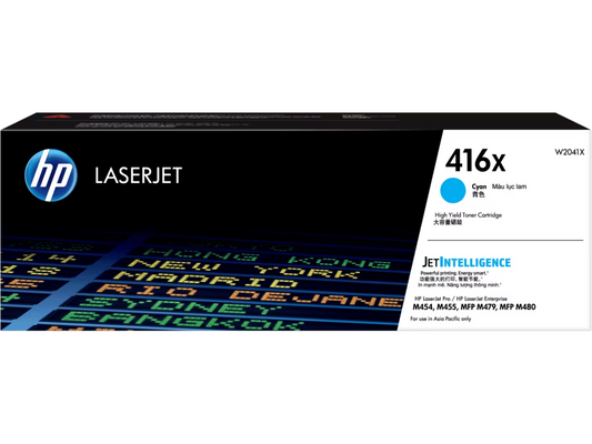 HP 416X (W2043X / W2041X / W2042X / W2043X ) Black / Cyan / Magenta / Yellow Original Cartridge - Hewlett-Packard