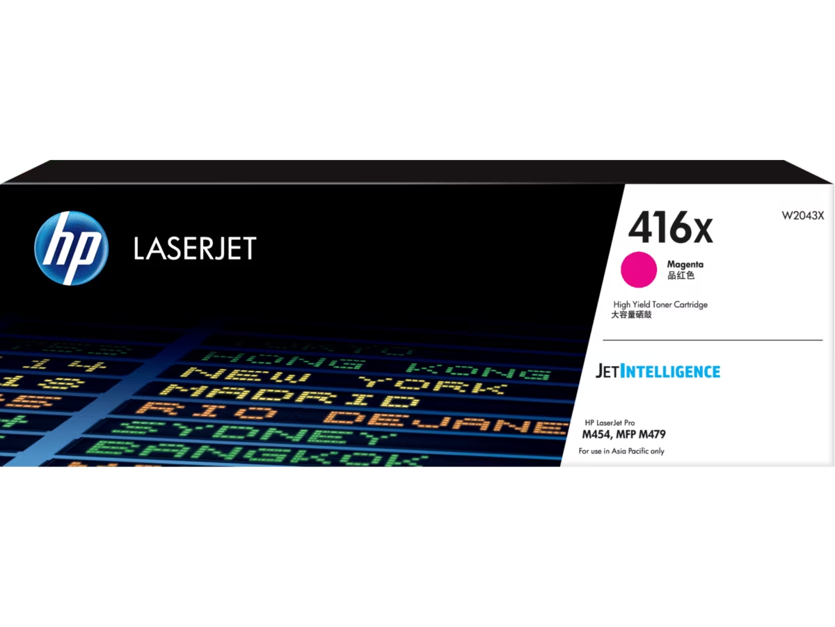 HP 416X (W2043X / W2041X / W2042X / W2043X ) Black / Cyan / Magenta / Yellow Original Cartridge - Hewlett-Packard