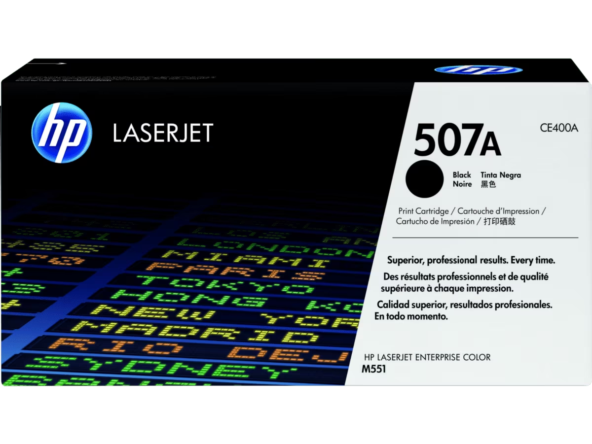 HP 507A (CE400A / CE401A / CE402A / CE403A ) Black / Cyan / Magenta / Yellow Original Cartridge - Hewlett-Packard