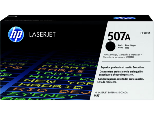 HP 507A (CE400A / CE401A / CE402A / CE403A ) Black / Cyan / Magenta / Yellow Original Cartridge - Hewlett-Packard