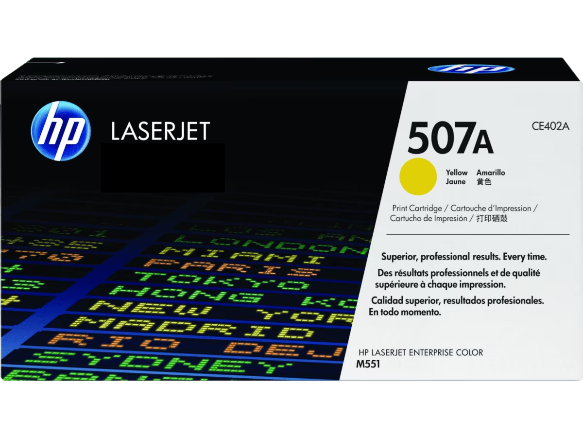 HP 507A (CE400A / CE401A / CE402A / CE403A ) Black / Cyan / Magenta / Yellow Original Cartridge - Hewlett-Packard