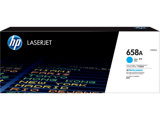HP 658A (W2000A / W2001A / W2002A / W2003A ) Black / Cyan / Magenta / Yellow Original Cartridge - Hewlett-Packard