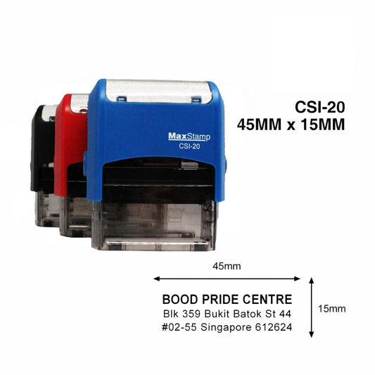 MAX Self-Inking Stamp – (1-4 Lines)