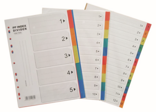 10 Colour Index Plastic Divider ( YSK-07210 )