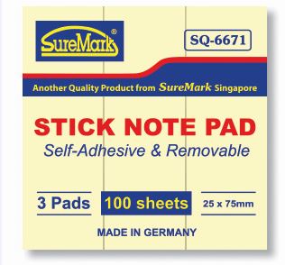 SUREMARK STICK NOTE PAD ( SQ 6671 )
